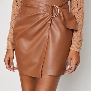 Bailey 44 Sid Faux Leather Mini Skirt in Tan